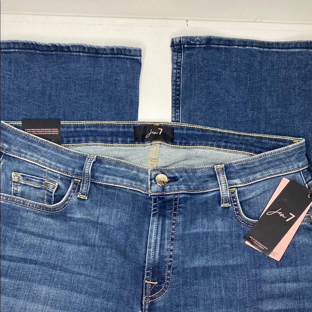 7 For All Mankind Blue Straight Leg Jeans